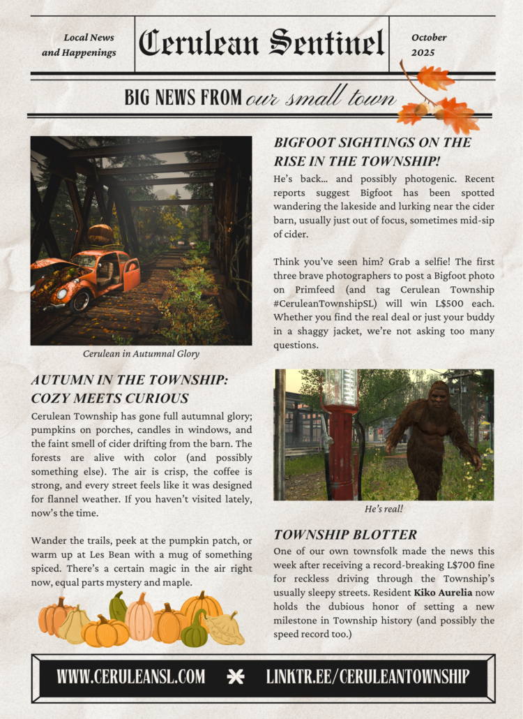 Cerulean Sentinel October Edition Out Now!